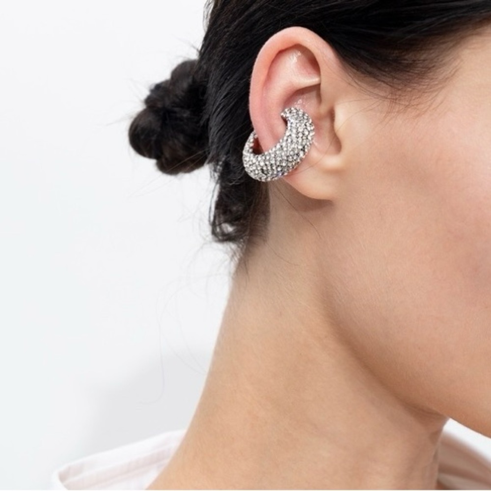 Alexander McQueen Crystal Pave Hoop Ear Cuff